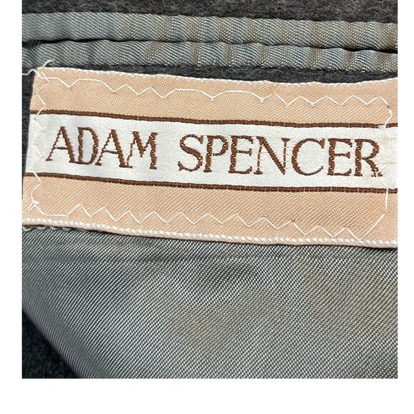 Adam Spencer Men’s 40R Gray Wool Cashmere Blend Long Sleeve Classic Overcoat - Picture 3 of 8